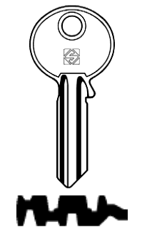 Afbeelding van Silca Cilindersleutel brass TO34