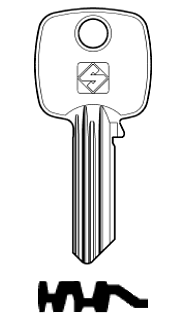 Afbeelding van Silca Cilindersleutel brass TO40