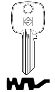 Afbeelding van Silca Cilindersleutel brass TO42R