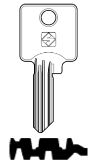 Afbeelding van Silca Cilindersleutel brass TO43