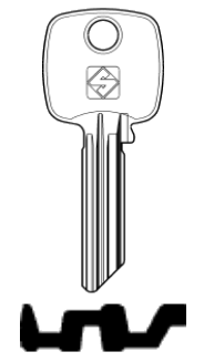 Afbeelding van Silca Cilindersleutel staal TO41R