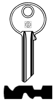 Afbeelding van Silca Cilindersleutel staal TO4