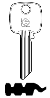 Afbeelding van Silca Cilindersleutel brass TO50RX1