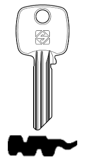 Afbeelding van Silca Cilindersleutel brass TO50RX12