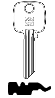 Afbeelding van Silca Cilindersleutel brass TO50RX17