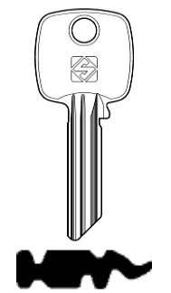 Afbeelding van Silca Cilindersleutel brass TO50RX6