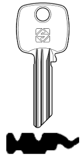 Afbeelding van Silca Cilindersleutel brass TO50RX7