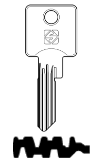 Afbeelding van Silca Cilindersleutel brass TO53