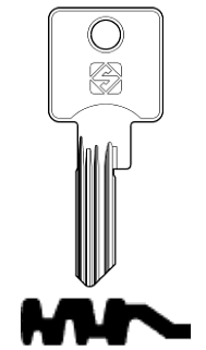 Afbeelding van Silca Cilindersleutel brass TO58