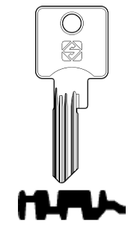 Afbeelding van Silca Cilindersleutel nikkel TO61