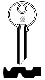 Afbeelding van Silca Cilindersleutel brass TO6