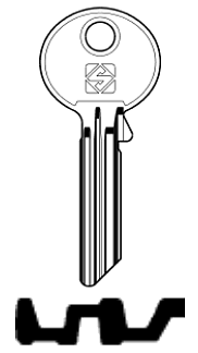 Afbeelding van Silca Cilindersleutel brass TO75R