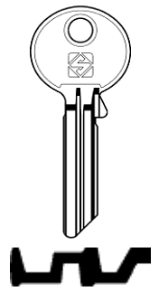 Afbeelding van Silca Cilindersleutel brass TO82R