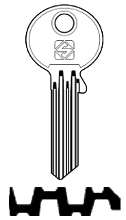 Afbeelding van Silca Cilindersleutel staal TO81R