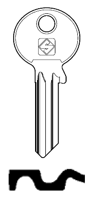 Afbeelding van Silca Cilindersleutel staal BK1