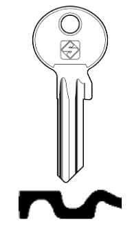 Afbeelding van Silca Cilindersleutel staal BK1X