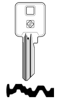 Afbeelding van Silca Cilindersleutel nikkel BK10-07