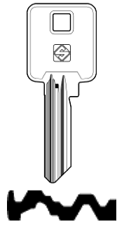 Afbeelding van Silca Cilindersleutel nikkel BK10-20