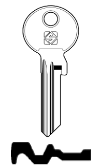 Afbeelding van Silca Cilindersleutel staal BK13