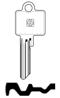 Afbeelding van Silca Cilindersleutel staal BK16