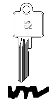 Afbeelding van Silca Cilindersleutel nikkel BK20
