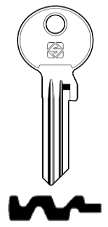 Afbeelding van Silca Cilindersleutel staal BK22R