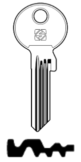 Afbeelding van Silca Cilindersleutel staal BK23R