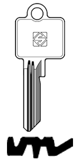 Afbeelding van Silca Cilindersleutel nikkel BK29