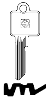 Afbeelding van Silca Cilindersleutel nikkel BK36