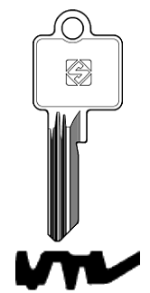 Afbeelding van Silca Cilindersleutel nikkel BK37