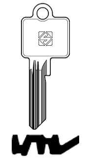 Afbeelding van Silca Cilindersleutel nikkel BK34