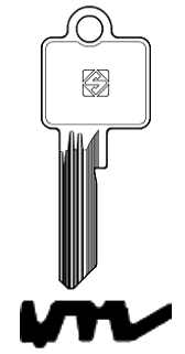 Afbeelding van Silca Cilindersleutel nikkel BK52