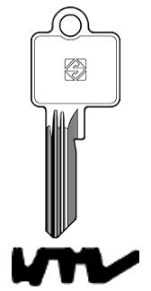 Afbeelding van Silca Cilindersleutel nikkel BK53