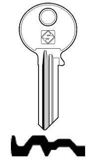 Afbeelding van Silca Cilindersleutel brass BK7R-2