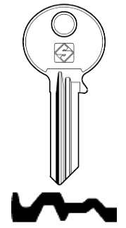 Afbeelding van Silca Cilindersleutel brass BK7R-4