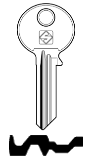 Afbeelding van Silca Cilindersleutel brass BK7R-7