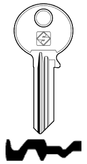 Afbeelding van Silca Cilindersleutel brass BK7R-9