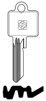 Afbeelding van Silca Cilindersleutel nikkel BK99-03