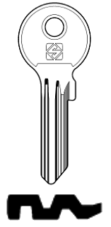 Afbeelding van Silca Cilindersleutel staal KLE3X