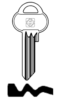 Afbeelding van Silca Cilindersleutel brass ASS10