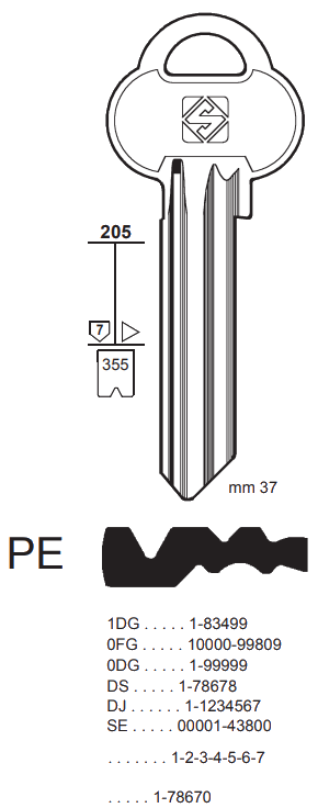 Afbeelding van Silca Cilindersleutel brass ASS183R