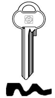 Afbeelding van Silca Cilindersleutel brass ASS45