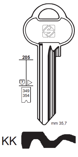 Afbeelding van Silca Cilindersleutel brass ASS109