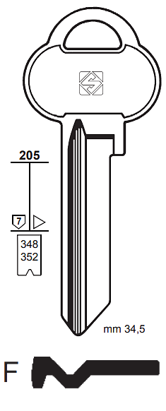 Afbeelding van Silca Cilindersleutel brass ASS40R