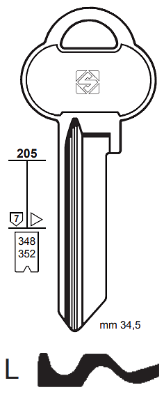 Afbeelding van Silca Cilindersleutel staal ASS32R