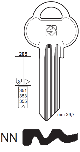 Afbeelding van Silca Cilindersleutel staal ASS44