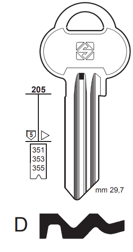 Afbeelding van Silca Cilindersleutel staal ASS64