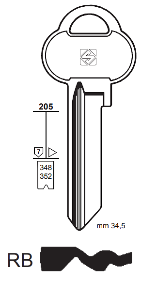 Afbeelding van Silca Cilindersleutel brass ASS135