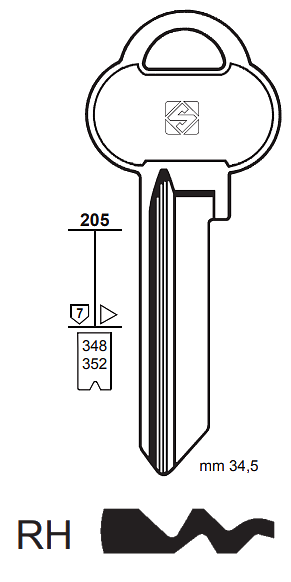 Afbeelding van Silca Cilindersleutel brass ASS139R