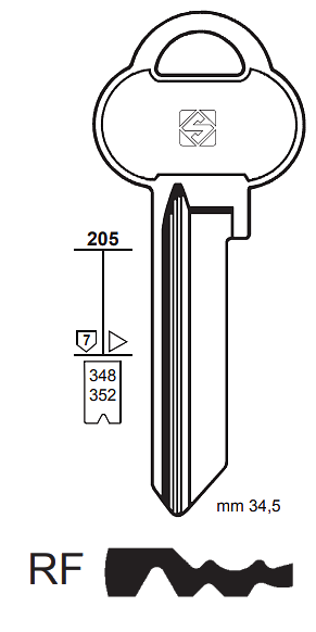Afbeelding van Silca Cilindersleutel brass ASS138